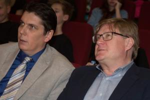 levo predsednik ZSGŠ g. Boris Štih, desno generalni sekretar EMU (European musical school union), g. Timo Klemettinnen